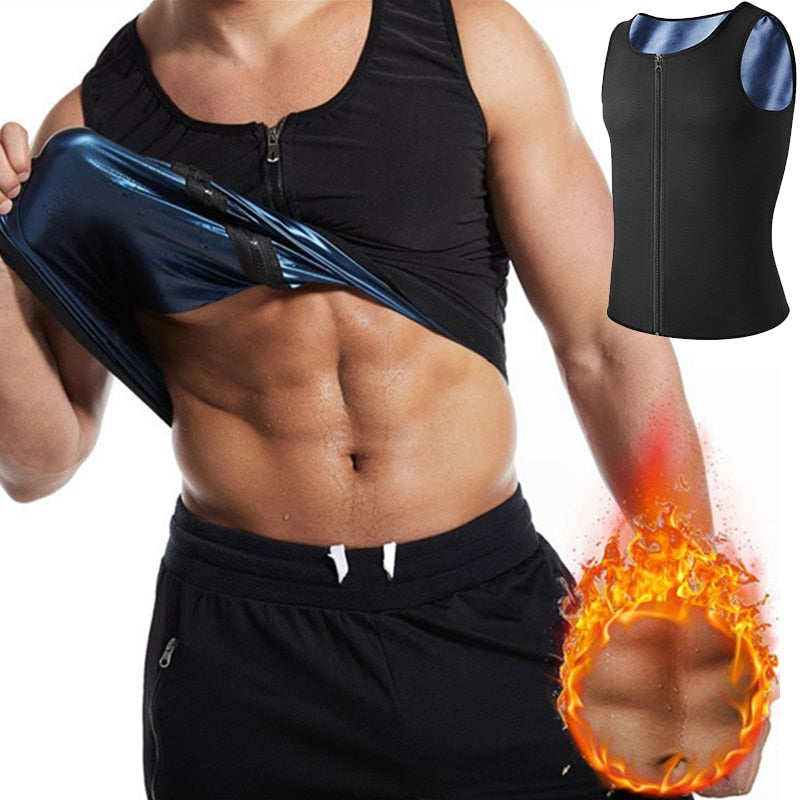 Men Sauna Shaper Zipper Fat Burning Vest – SuperFabulous